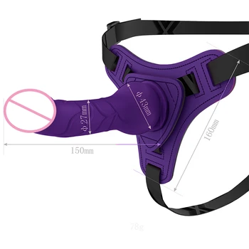 Womens Leather Latex Sexy Exotic Panties Bondage Strapon Chastity Pants With Penis Set Fetish Body Harness Couples Flirting Toys 5