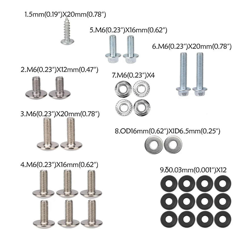 Fairing Tank Mount Screw Set Panel Hardware Kit Bolts Plastic For Honda CRF70 CRF 70 Dirt Pit Bike 125cc-160cc (2)