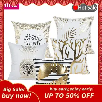 

MIHE Decorative Cushion Cover Geometic Letter Dot Print Sofa Seat Case Car Pillowcase Polyester Pillow Cover For Home BZT08B