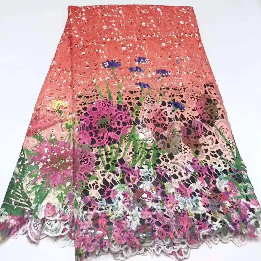 Use the lace type 15 Модные африканские женские Базен Riche плюс размер кружева 2 шт юбка набор традиционное платье с африканскими кружевами Одежда для девочек WY2412 - Цвет: Use the lace type 15