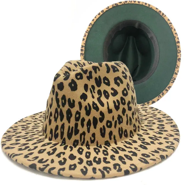 summer fedora Rose red fedora hat new leopard print hat European and American men's and women's hat fedora jazz winter hat шапка женская grey fedora hat