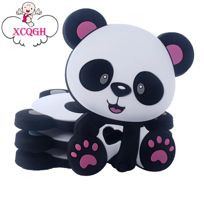 

XCQGH 1PCS New Silicone Cartoon Panda Teether Tooth Gel Creative Cute Animal Baby Teether Baby Molar Toy