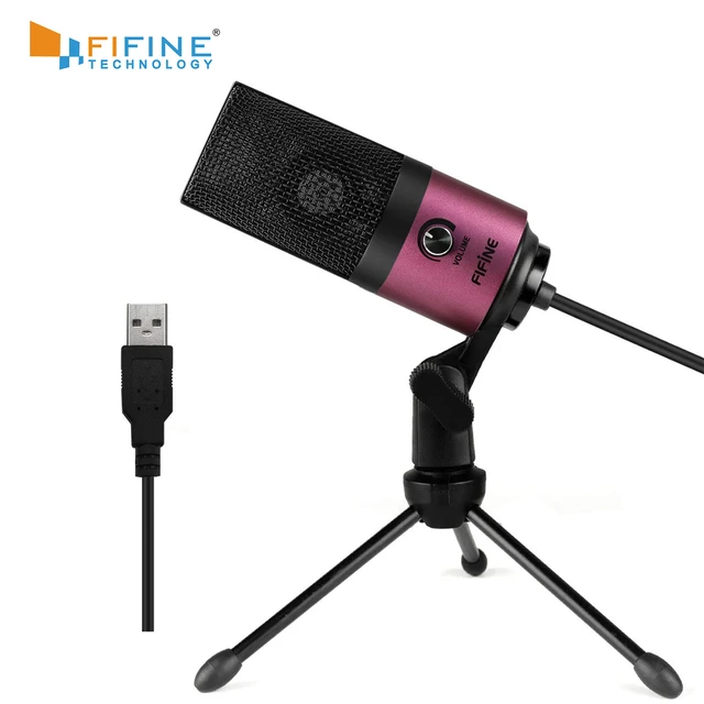 Fifine – Microphone À Condensateur Usb, Cardioïde, Studio, Enregistrement,  Voix Off, Audio, Doublage, Pour Ordinateur Portable Et Mac - Microphones -  AliExpress