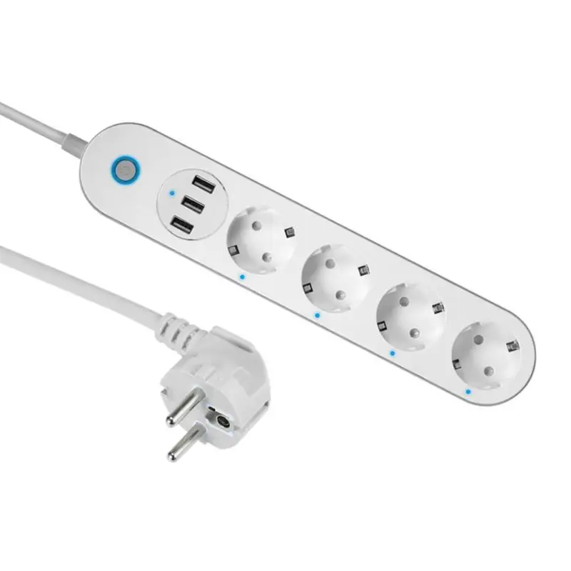 WiFi Smart power Strip Защита от перенапряжения ЕС розетки Plug APP пульт дистанционного управления