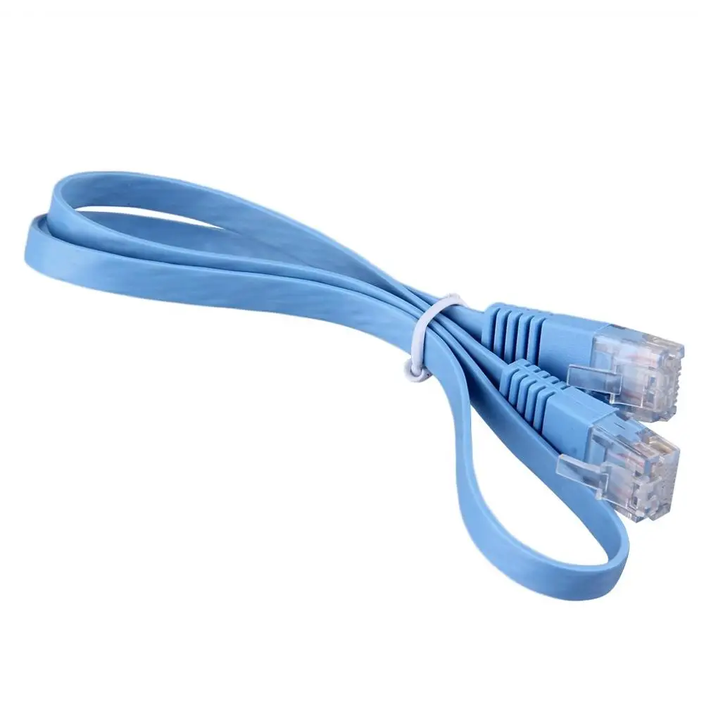 1 шт. супер высокая скорость RJ45 CAT6 8P8C плоский Ethernet Патч Сетевой кабель Lan 0 5 м