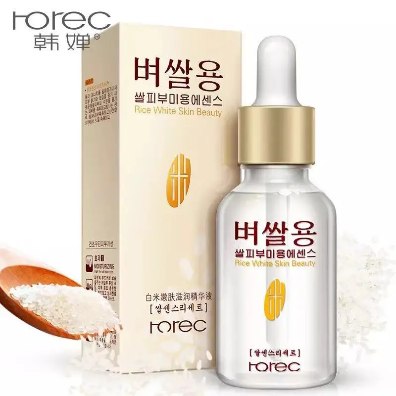 new2019 White Rice Whitening Serum Face Moisturizing Cream Anti Wrinkle Anti Aging Face Fine Lines Acne Treatment Skin Care 15ml
