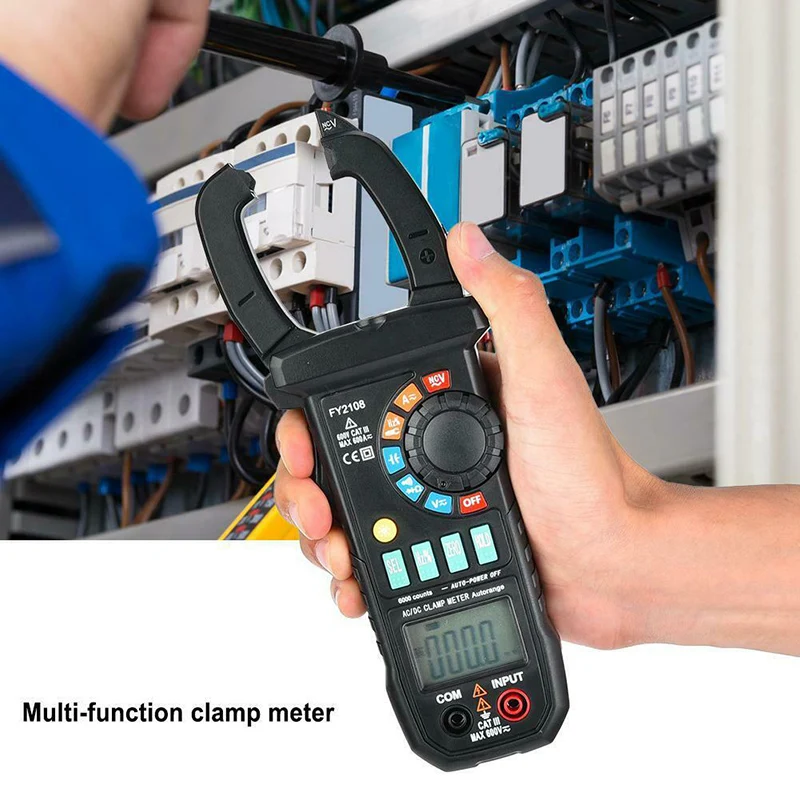 FY2108 цифровой клещи мультиметр Вольтметр Амперметр 600A AC/DC Ом Напряжение Ток тестеры метр DAG корабль