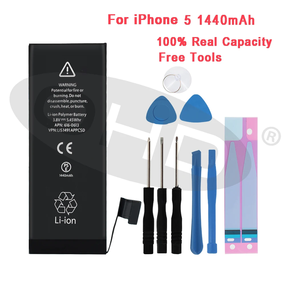 10Pcs/Lot High Capacity Factory Battery For IPhone 4 4s 5 5s SE 6 6s Plus 7 8 X Xs Xr Max | Мобильные телефоны и