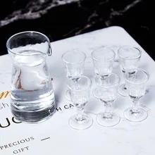 Китайский винный набор 10 мл стеклянный бокал 80 мл дозатор вина Графин домашняя водка набор маленькая чашка для вина 7 шт. набор дистиллированный белый дух