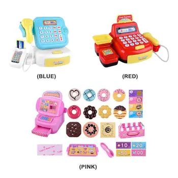 

Simulated Supermarket Checkout Counter Role Cashier Cash Register Toy Learning Educational Pretend Play House Set For Kids Gifts