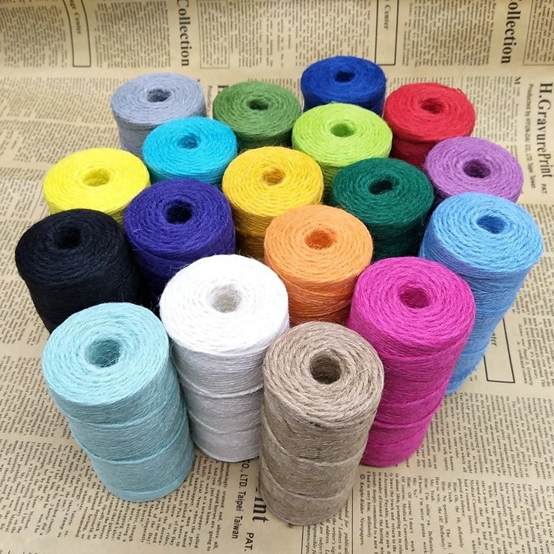 100 м натуральный джутовый шпагат 3Ply декоративно-прикладное искусство джутовая