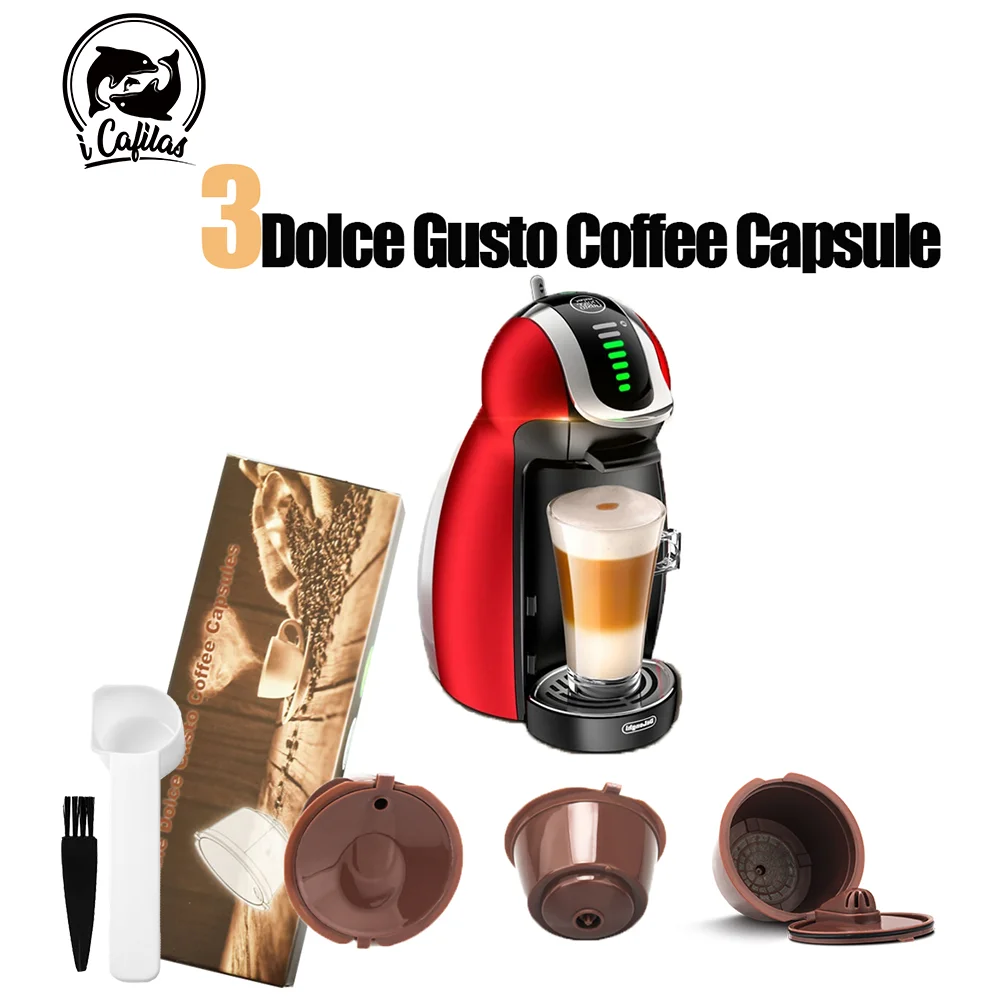 Icafilas 3A Generazione Per Nescafe Dolce Gusto Filtro Caffè Riutilizzabile Tazza Capsula Dolce Gusto Con Gocciolatore Cafeteira In Rete Metallica