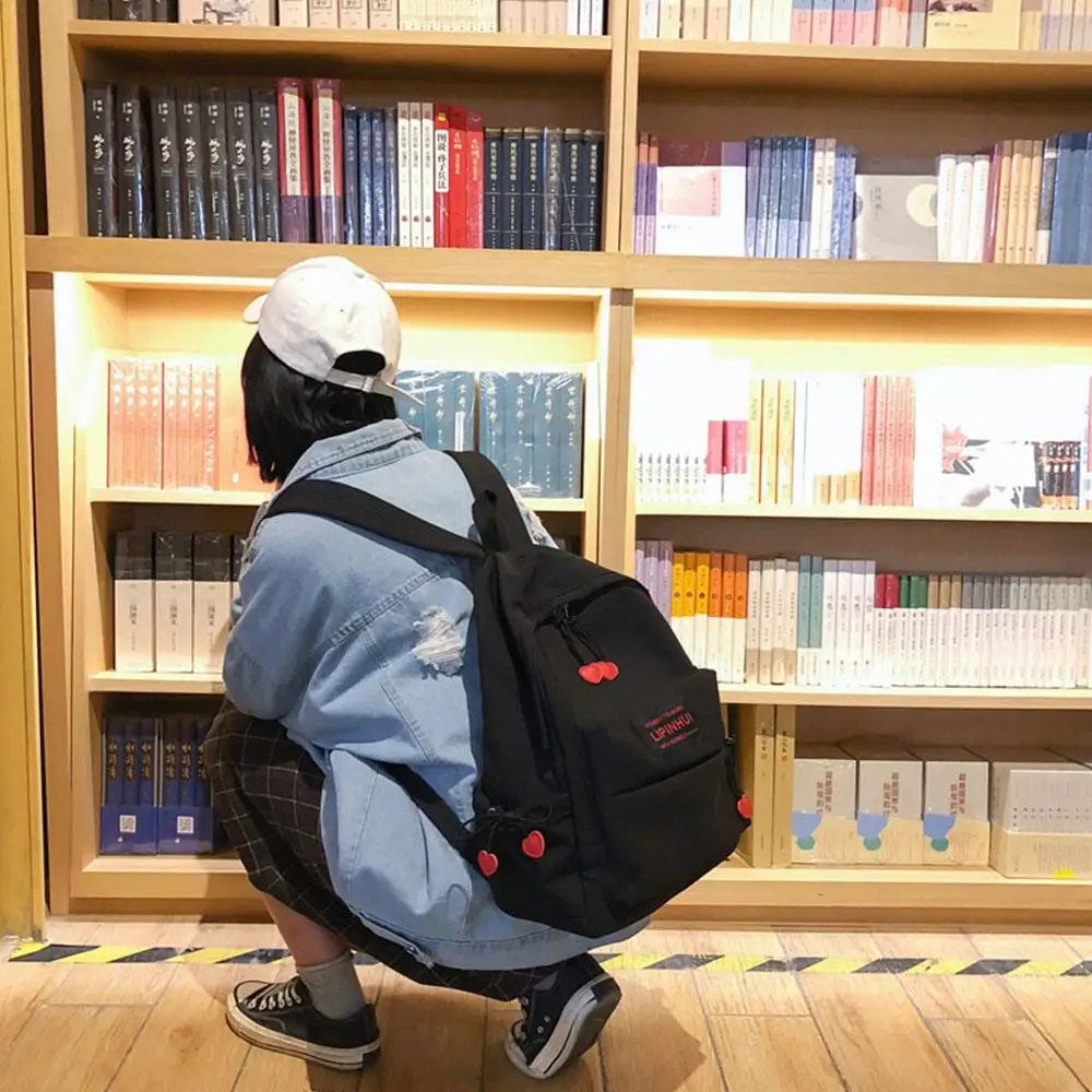 

Canvas Backpack Schoolbag Teenage Rucksack Female Backpacks Cute Satchel School Bags for Girls