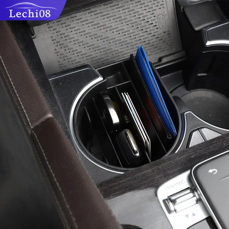 Коробка для хранения подстаканников для Mercedes gle w167 gle carbon gle gle 350/amg 450 500e amg ixterior декоративные аксессуары