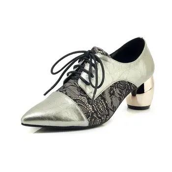 

Genuine Pointed Toe Women Shoes Vintage New Arrival High Heels Pumps Summer Autumn Party Working Shoes Woman