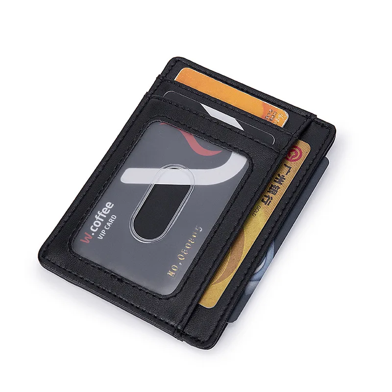 

Creative-Simple Microfiber Card Bit More Wallet Solid Color Soft Surface RFID Antimagnetic Portable Documents Bus Card Holder