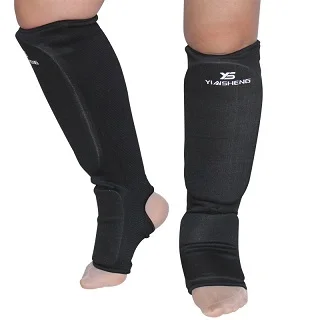 Details about   Sandee Muay Thai Black White Leather Shin Guards MMA Kick Boxing Leg Protection 