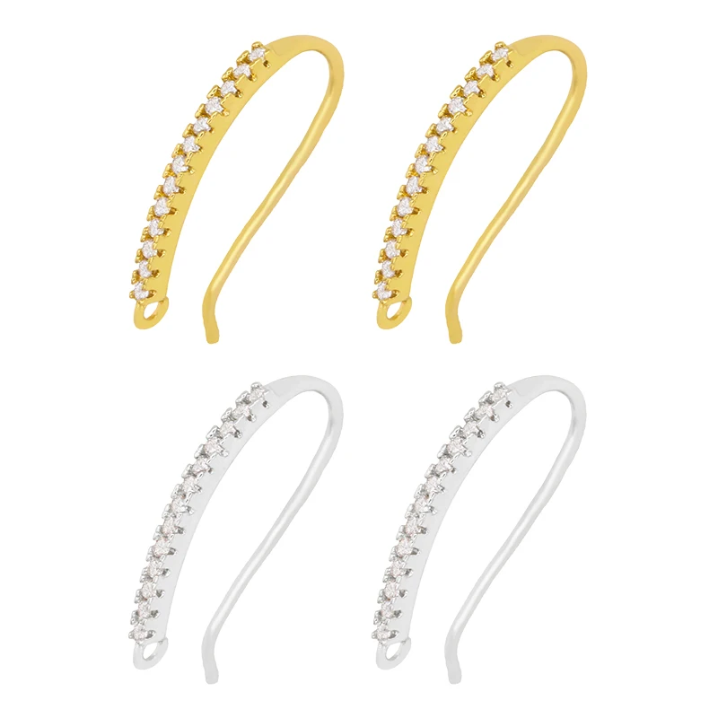 

OCESRIO Zirconia Genuine Copper Earring Hooks Earring Making Supplies Earring Hook Findings Jewellery Crafts Wholesale erha075
