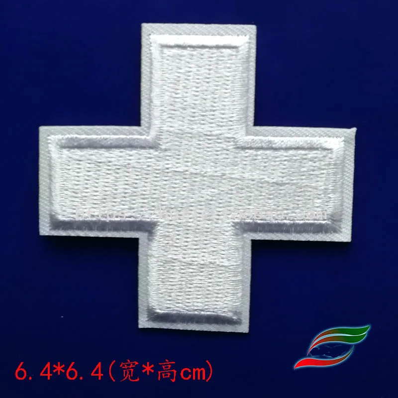 Adhesive cloth stickers A533 white cross flag cross sign clothes patch stickers medical clothing logo decals