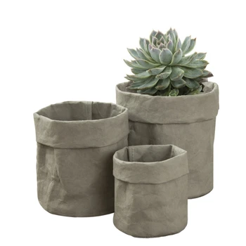 

European-style Retro Kraft Paper Desktop Storage Basket Flower Basket Washable Fabric Storage Basket Storage YB090M79
