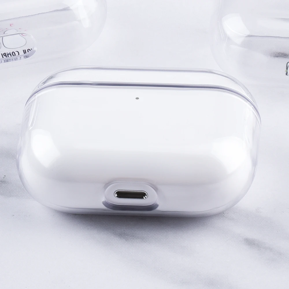 Для AirPods Pro чехол противоударный прозрачный жесткий PC чехол для AirPods 3 Беспроводные аксессуары для кожи Hedset зарядная коробка сумки