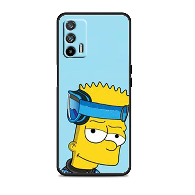 The Simpsons Happy Family For OPPO Realme GT Explorer Master Neo Flash Edition C21 C20 C15 C11 C3 Soft Black Phone Case Style 14