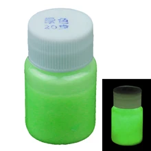 20 г в бутылке зеленый цвет светящаяся краска флуоресценция DIY вечерние креативные Светящиеся в темноте украшения, фосфоресцирующий порошок