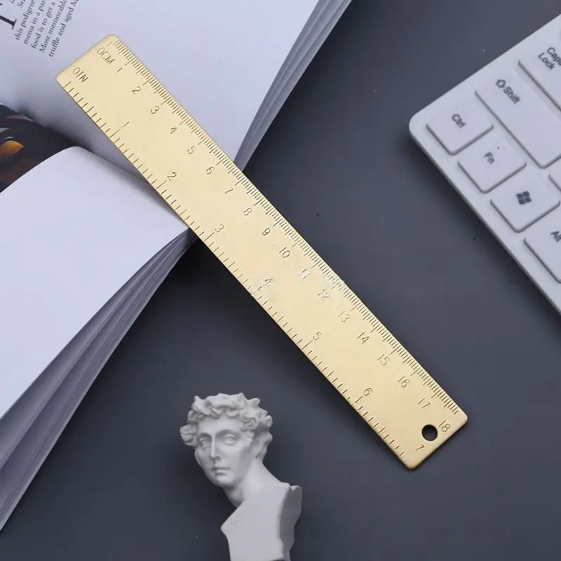 18 см латунная Закладка-линейка этикетка книга марка картография живопись измерительный инструмент