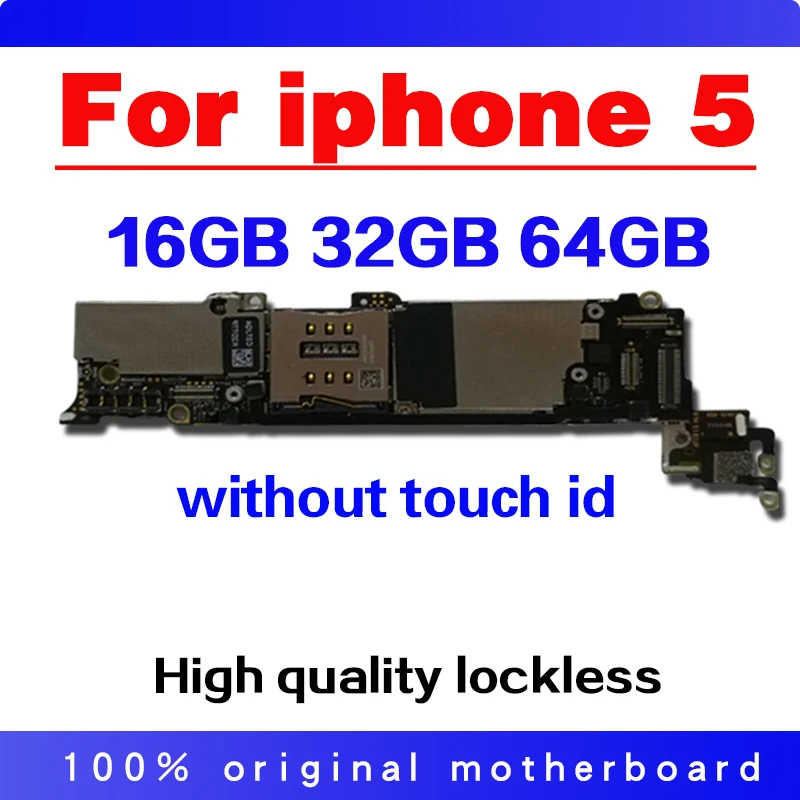 

Tested Good Working Original 16GB 32GB 64GB Motherboard for iPhone 5 5g Factory Unlocked Mainboard Logic Board with IOS system