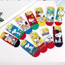 Новинка года; сезон весна-осень; модные корейские носки с мультипликационным рисунком собаки; рождественские подарки для женщин; милые носки kawaii