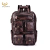 Quality Leather Fashion Travel College School Bag Design Male Heavy Duty Large Backpack Daypack Student Laptop Bag Men 1170-dc ► Photo 1/6