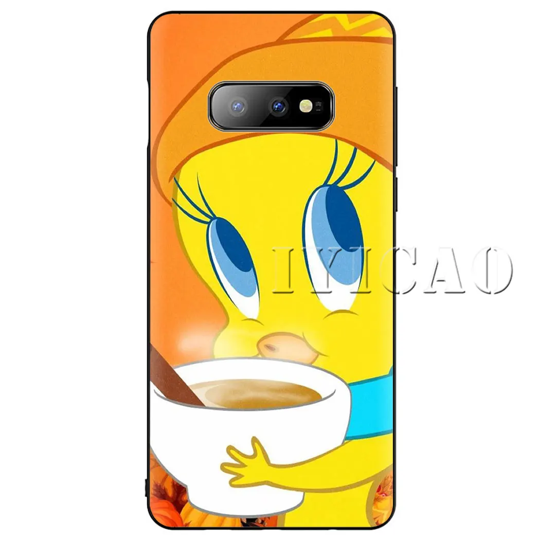 IYICAO милый мультфильм Твити Мягкий силиконовый чехол для samsung S6 S7 S8 Edge S9 S10 Plus S10e