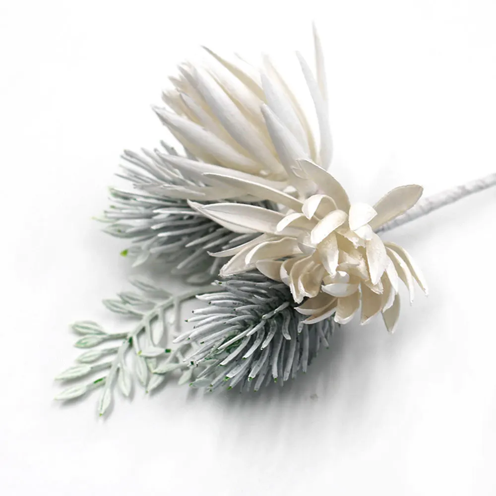 6Pcs/Lot Artificial Flowers Pineapple Grass Fake Plant For Wedding Christmas Decoration DIY Craft Home Decor Wreath Scrapbooking - Цвет: E