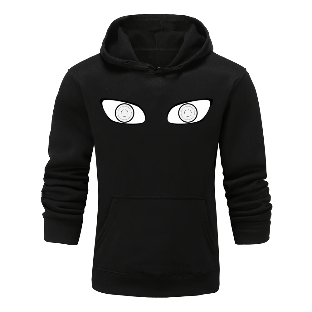 Толстовка мужская в стиле Харадзюку свитшот с белыми глазами и забавным аниме