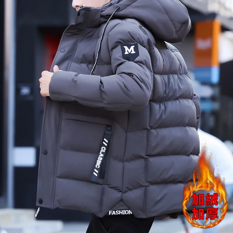 Best New Arrival Brand Parka Men Winter Coat Male Slim Jacket Top Quality Cotton Warm Thicken Hooded Overcoat Men Clothes Solid Color