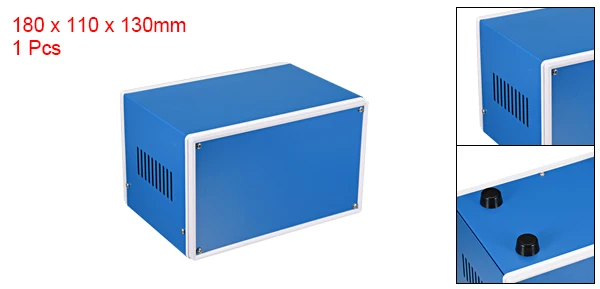 130 80 mm Caja de Proyecto de Caja de Metal Azul Caja de Conexiones de Bricolaje Wytino Caja de Conexiones de Metal 170 