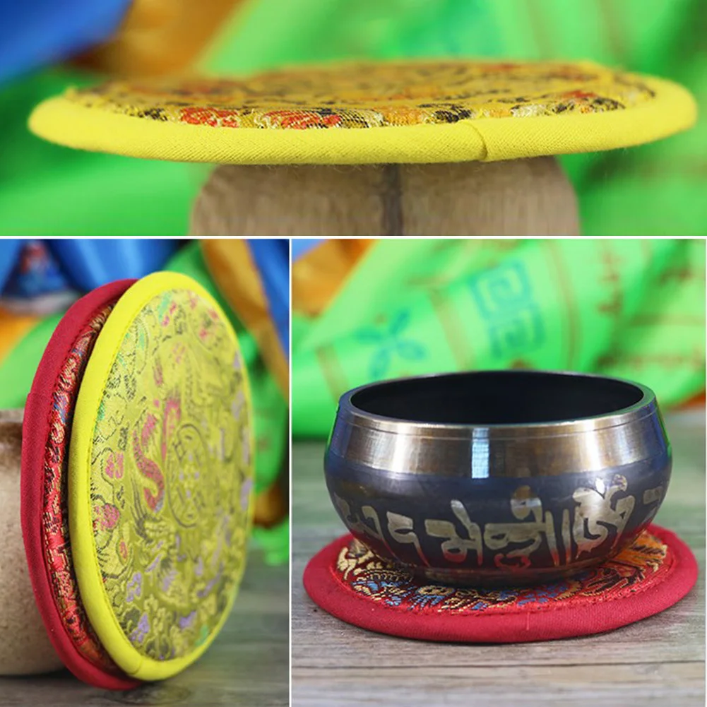 Поющая чаша коврик Подарочная чашка коврик Домашний чайник аксессуары буддийский толстый многофункциональный декоративный Тибетский медитация ручной работы