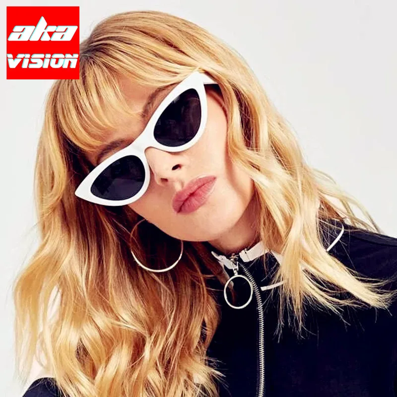 

AKA VISION 2023 Cat Eye Retro Sunglasses Women Luxury Brand Glasses for Women/Men Vintage Eyeglasses Women Cateye Oculos De Sol