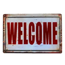 Добро пожаловать металлические жестяные вывески настенная доска художественный плакат картина Плита Газовая станция Паб Клуб гараж домашний Настенный декор
