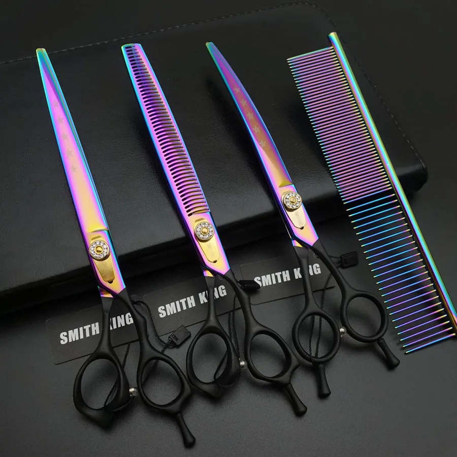 

8 inch Professional Pet grooming scissors,SMITH KING 8〞Cutting/Straight scissors/Thinners/Curved Shears 440C top-grate quality!