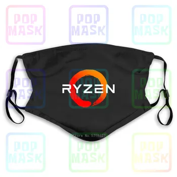 

New Amd Ryzen Computer Logo Graphic Asap Yo Washable Reusable Mask with 2Pcs PM2.5 Filters 5 Layers