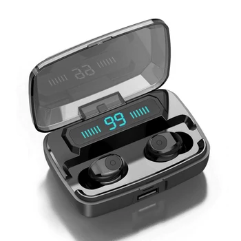 

Mini In-ear Headset With 3500mAh LED Digital Display Charging Box F9 TWS Wireless Bluetooth 5.0 Headset Sports Stereo
