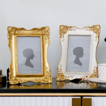 

French Resin Phnom Penh Carved Frame Six Inch Palace Style Retro Rose Embossed Modern Home Decor Accessories Luxury Gifts