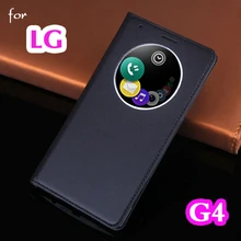 Чехол-раскладушка кожаный чехол для телефона для LG G4 LGG4 G 4 H818 H815 H812 H811 H810 LS991 VS986 F500 Smart View задний Чехол с круглым окошком, рев Кореи