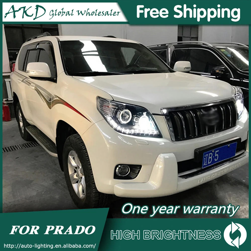 Фары для автомобиля Toyota Prado 2010 2012 LC150 DRL дневные ходовые огни головная лампа LED би