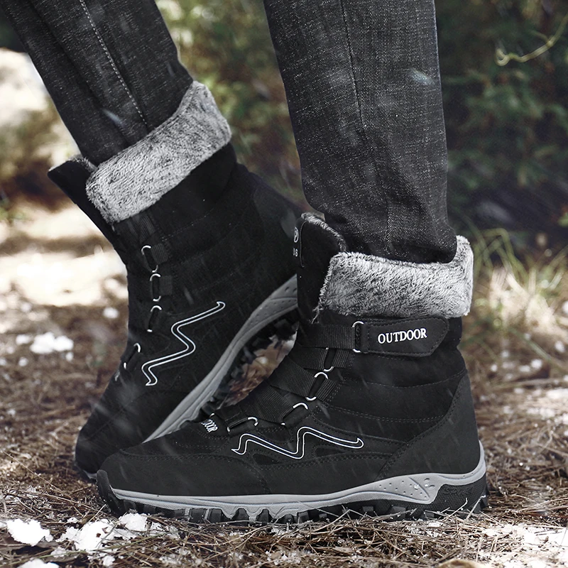 Baideng Военные Тактические Сапоги мужские зимние с мехом треккинговые ботинки брендовые качественные удобные спортивные кроссовки для альпинизма европейские размеры 46