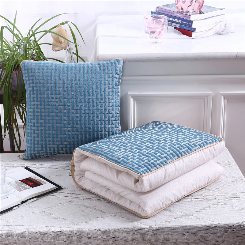 High-grade pillow quilt dual purpose, Car purpose Cushion Office Nap Pillow Folding Blanket Sofa Pillow Air Conditioning Quilt