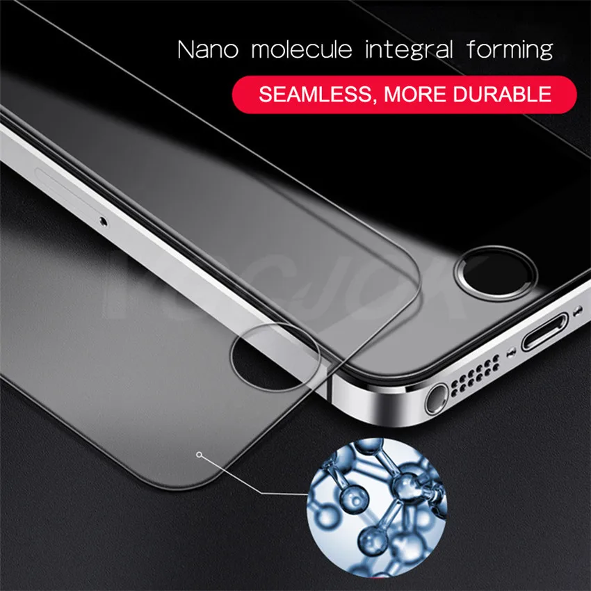 9H анти-всплеск закаленного стекла для Iphone 4 4s 5 5S 5C SE стекло экрана протектор для iPhone 5S, SE полное покрытие клея защитная пленка