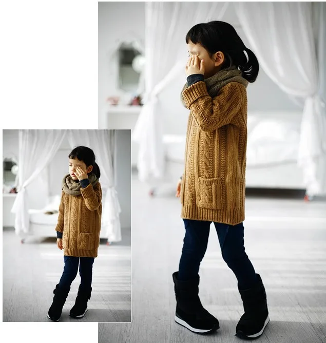 Phenanthrene Yi Childrenswear Autumn And Winter BOY'S Girls Mirco Velvet Dungarees/plus Velvet Child Pants Kz69