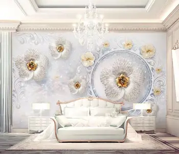 

[Self-Adhesive] 3D White Flower WG142 Wall Paper mural Wall Print Decal Wall Murals Belly